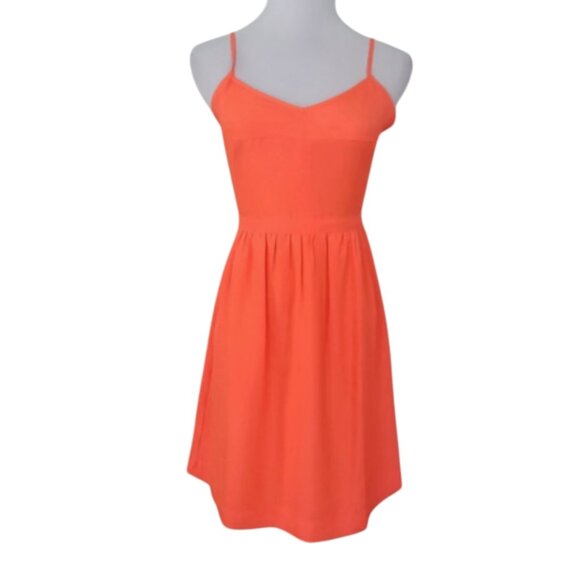 NWT J.Crew orange dress women's size 0 (F4-8) - Picture 1 of 8